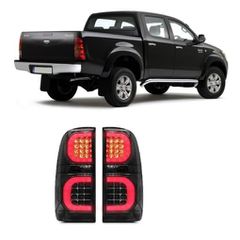 Toyota Hilux Vigo 2005-2015 Smoked LED Tail Lights - [Moiety]