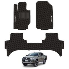 Mitsubishi L200 Triton 2015-2019 OEM Rubber Floor Mats [Triton Logo]