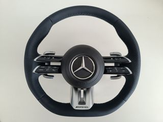 Τιμόνι Mercedes-Benz καινούργιο μαύρο, γνήσιο AMG performance με κουμπιά distronic για W213 E-Class, W206 C-Class, X254 GLC, W223 S-Class, W177 A-Class, C118 CLA-Class, W247 B-Class, H247 GLA κ.α.