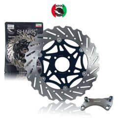 ΔΙΣΚΟΠΛΑΚΑ ΕΜΠΡΟΣ 300mm SHARK ΜΑΥΡΗ ΜΕΓΑΛΗ YAMAHA CRYPTON X135 / R115 / T110 / S115