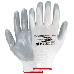 Cofra Labour white/grey Γάντια Νιτριλίου