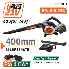 NAKAYAMA PRO EC1715X44 Φυσητήρας Αναρροφητήρας Μπαταρίας 42V Li-Ion Brushless Επαγγελματικός 17000rpm + 2x4Ah Μπαταρίες ( 085317 )