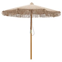 Ομπρέλα Renny Με Ξύλινο Σκελετό Και Μπεζ Ύφασμα Φ250cm