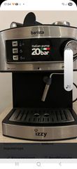 Izzy 6823 Barista Μηχανή Espresso 850W Πίεσης 20bar Ασημί