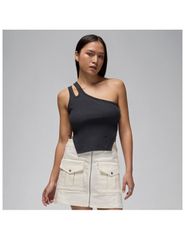 Jordan Women's Asymmetrical Ribbed Tank Off Noir FN5798045 MBS