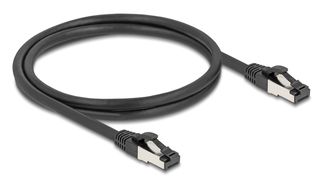 DELOCK καλώδιο δικτύου 80571, CAT 8.1 S/FTP, copper, 2000MHz, 1m, μαύρο