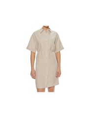 CALVIN KLEIN LINEN BLEND SHIRT DRESS