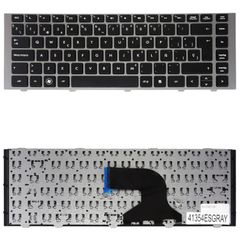 Teclado Español para Portátil - Spanish Laptop Keyboard για HP ProBook 4440s 4441s 4445s 4446s 4440 4441 4446 4445 702238-001 701282-001 NSK-CB2SW 702238-071 ES Black Gray Frame ( Κωδ.41354ESGRAY )