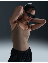 Nike Sportswear Chill Knit Women's Tank Top Mink Brown FZ1457233 MBS