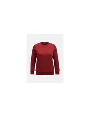 Peak Performance W Original Small Logo Crew Burgundy Sweatshirt