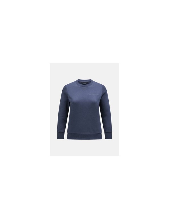 Peak Performance W Original Small Logo Crew Sweatshirt Blue