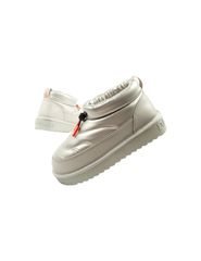 DFranklin women's snow boots winter fashionable insulated ankle boots silver