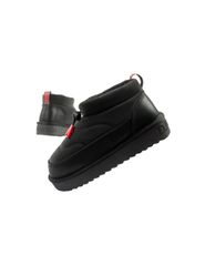 DFranklin women's snow boots winter fashionable insulated ankle boots black