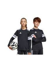 adidas Squadra 25 Long Sleeve Jersey for Kids Black and White JJ0047