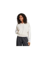 Women's adidas Essentials 3Stripes French Terry QuarterZip Hoodie Beige JN1958