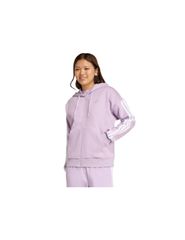 Women's adidas Essentials 3Stripes FullZip Fleece Hoodie Purple JY3080