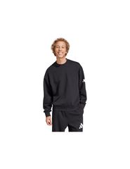 Men's adidas Essentials Loose Fit 3 Bar Logo Sweatshirt Black JF3542