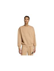 Men's adidas Essentials Loose Fit 3 Bar Logo Beige Sweatshirt JX5668