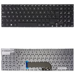 Teclado Español para Portátil - Spanish Laptop Keyboard για Asus Transformer Book Flip TP500 TP500L TP500LA TP500LB 0KNB0-612LUS00 90NB05R1-R31ND0 0KNB0-610JUS00 ES No Frame Black ( Κωδ.41355ESNOFR )