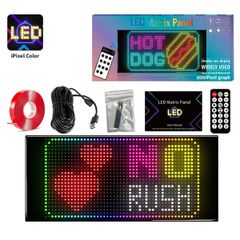 GLOBOSTAR® MATRIX GLB-106-0006 Κυλιόμενη Ψηφιακή Επιγραφή / Κορνίζα 27x12cm P4 48x24 Pixel LED 10W AC 220-240V Αδιάβροχο IP65 Πολύχρωμο RGB - Bluetooth Control μέσω iPIXEL APP - Μ27 x Π0.4 x Υ12cm - 2