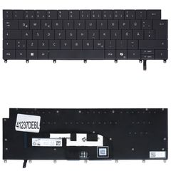 Deutsche Tastatur für Laptop - German Laptop Keyboard για Dell XPS 14 9440 2024 P184G 945JN 0945JN P66PH 0P66PH 0DFRF5 DFRF5 SG-B1270-XUA SN2C10B21-US DE Backlight Black ( Κωδ.41237DEBL )