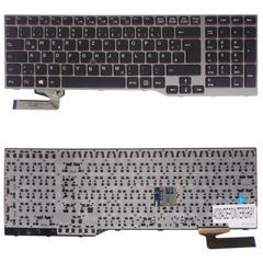 Deutsche Tastatur für Laptop - German Laptop Keyboard για Fujitsu Lifebook E554 E556 E557 E753 E754 E756 CP670825-03 FJM14B96003D85 002-12856L-HF01 DE Pointer Black with Gray Frame ( Κωδ.40384DEPOINTE