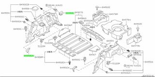 ΤΑΠΑ ΕΠΕΝΔΥΣΗΣ ΧΩΡΟΥ ΑΠΟΣΚΕΥΩΝ NISSAN XTRAIL T30  849968H300