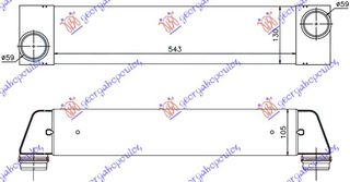 ΨΥΓΕΙΟ INTERCOOLER 3.0-3.5 TD (540x127x105)