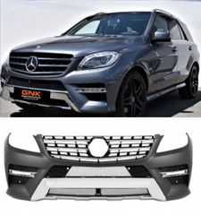 ΠΡΟΦΥΛΑΚΤΗΡΑΣ ΕΜΠΡΟΣ Mercedes ML W166 2011-2015 with chrome/black 3-spoke grille AMG Line Design front bumper