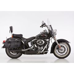 Falcon τελικά εξατμίσεων για μοτοσυκλέτα Harley-Davidson Softail FXSB 14-16, FXST 07-15, FXSTB 07-09, FXSTC/FLSTC 07-16 | Falcon, Double groove Slip-ons exhaust Black