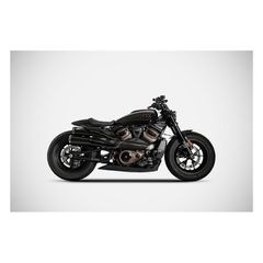 Zard Εξάτμιση Μοτοσυκλέτας για Harley Davidson '21 - '24 Sportster S RH1250S μαύρο ματ | Top Gun Exhaust System Matte black