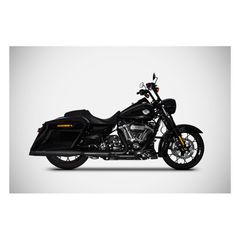 Zard Τελικά Εξατμίσεων Μοτοσυκλέτας για Harley Davidson '21 - '23 FLT / Touring with 107 / 114 / 117" engine μαύρη | Inox slip-on mufflers Matte black