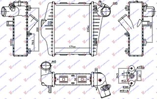 ΨΥΓΕΙΟ INTERCOOLER 1.0i TURBO (171x233x50) (MAHLE BEHR PREMIUM LINE)