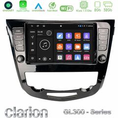 Clarion GL300 Series 4Core Android11 2+32GB Nissan Qashqai J11 (AUTO A/C) Navigation Multimedia Tablet 9" Με Carplay & Android