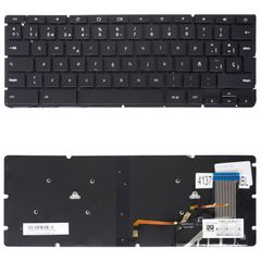 Teclado Español para Portátil - Spanish Laptop Keyboard για HP Chromebook 13 G1 13G1 859668-001 861674-001 859535-001 859535-131 859535-271 859535-251 859535-171 ES Nο Frame Backlight Black ( Κωδ.4137