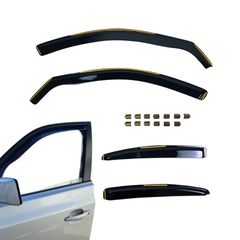 Ανεμοθραύστες Vw Passat B6 / B7 (2005-2014) sedan - 4τμχ. εμπρός και πίσω - μαύρο χρώμα - FS-C039B