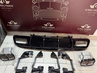 MERCEDES A CLASS W176 AMG DIFFUSER ΠΙΣΩ ΜΕ ΜΑΥΡΕΣ ΜΠΟΥΚΕΣ 2012-18