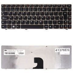 Teclado Español para Portátil - Spanish Laptop Keyboard για Lenovo IdeaPad Z360 Z360A Z360G G360 Z360P G360A V-116920BK1-GR AELL7G00120 25011096 25010732 25010749 ES Black Silver Frame ( Κωδ.41376ES )