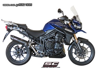 Εξάτμιση Τελικό Sc Project Oval Carbon fiber with carbon cap  high position for Triumph Tiger Explorer 1200 / XC 2011 - 2015(ψηλή τοποθέτηση)