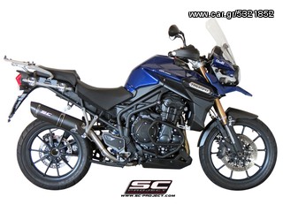 Εξάτμιση Τελικό Sc Project Oval Titanium with carbon cap high position for Triumph Tiger Explorer 1200/ XC 2011 - 2015 (ψηλή τοποθέτηση)