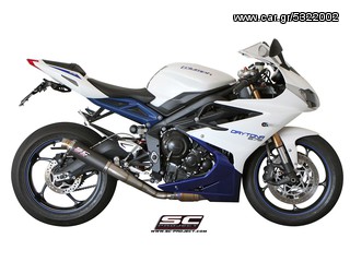 Εξάτμιση Τελικό Sc Project GPM2 Silencer Carbon fiber with CNC-machined exit pipe TRIUMPH  DAYTONA  675  2013-2014