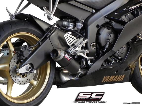 Εξάτμιση Τελικό Sc Project GP M2 Carbon fiber with CNC-machined exit pipe  Low position YAMAHA  R6  2006-2016(χαμηλή τοποθέτηση)