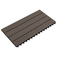 Πλάκα Κατασκευής 6 τεμ. Σκούρο Καφέ 60 x 30 cm WPC 42046686