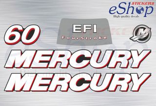 Αυτοκόλλητα σετ για Mercury 60 Hp EFI τετράχρονης 2006 2012