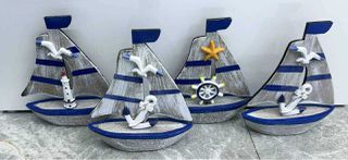 Διακοσμητικό Souvenir Καραβάκι - Σετ 8 τεμάχια - L2026-30ABCD - 125562