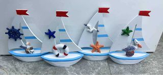 Διακοσμητικό Souvenir Καραβάκι - Σετ 8 τεμάχια - L2026-29ABCD - 125561