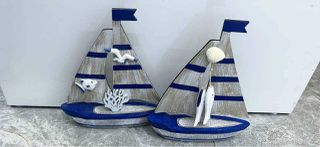 Διακοσμητικό Souvenir Καραβάκι - Σετ 2 τεμάχια - L2026-28AB - 125560