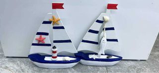 Διακοσμητικό Souvenir Καραβάκι - Σετ 2 τεμάχια - L2026-27AB - 125559