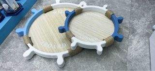 Σετ διακοσμητικοί δίσκοι Souvenir - Ναυτικό Τιμόνι - 2pcs - L2026-26B - 125555
