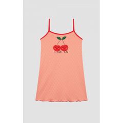 Minerva Παιδικό Νυχτικό Βαμβακερό Ραντάκι SS '26 Peach
